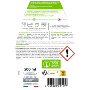 STARWAX Écologiques<Anti-calcaire express pour salle de bains Soluvert 500 ml,