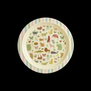 Enfant Rice La Vaisselle Pour Enfant<Assiette Plate Sweet Jungle en mélamine,