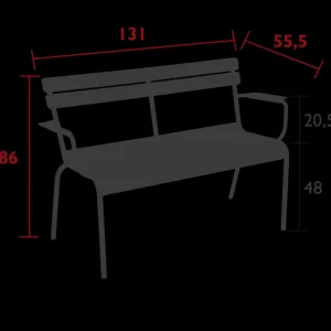 FERMOB Fauteuils, Chaises Et Bancs<Banc de jardin 2 places Luxembourg,