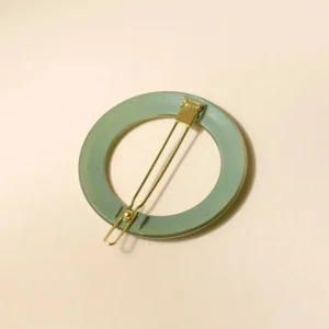 Bachca Les Accessoires<Barrette Ronde Opaline Vert d'eau,