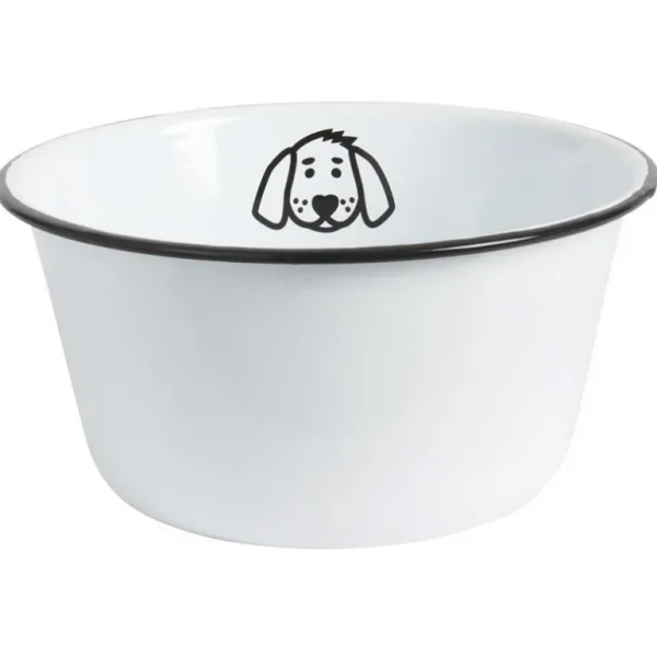 Ib Laursen Objets Insolites<Bol pour chien Email Blanc,