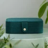 Maison Scarlett Les Bijoux | Les Accessoires<Boîte à Bijoux de Voyage Brigitte Velours Côtelé Vert,