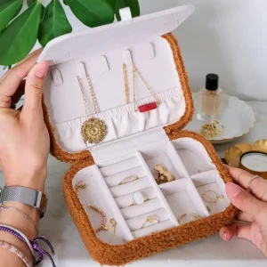 Maison Scarlett Les Bijoux | Les Accessoires<Boîte à Bijoux de Voyage Brigitte Moumoute Camel,