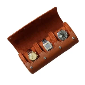 Maison Scarlett Les Accessoires<Boîte à Montres de Voyage James 3 emplacements Camel,