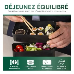 Umami Boîtes Repas Et Accessoires<Boîte Bento Modulable 1.5 L Bleu Minuit,