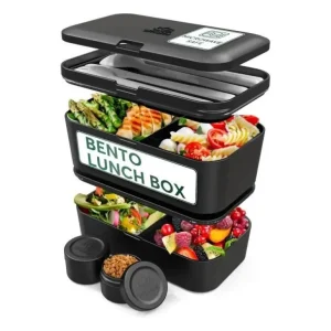 Umami Boîtes Repas Et Accessoires<Boîte Bento Modulable 1.5 L Noir & Cerisier,