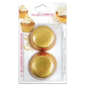 ScrapCooking Les Cupcakes<Boîte de +/- 48 caissettes dorées,