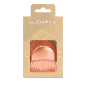 ScrapCooking Les Cupcakes<Boîte de +/- 48 caissettes rose gold,