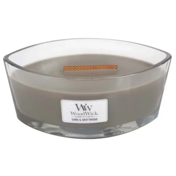 Woodwick Bougies Parfumées<Bougie Parfumée Ellipse Sable et Bois Flotté,