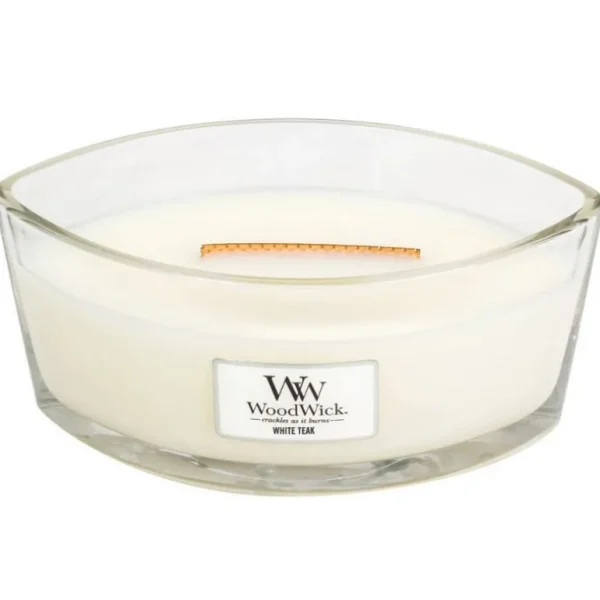 Woodwick Bougies Parfumées<Bougie parfumée Ellipse Teck Blanc,