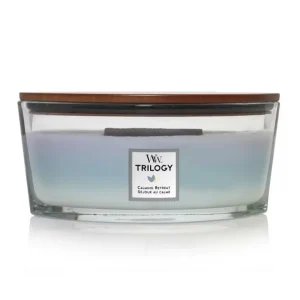 Woodwick Bougies Parfumées<Bougie parfumée Ellipse Trilogy Séjour au Calme,