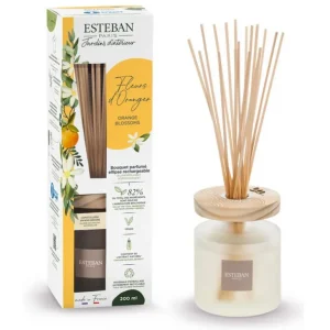 ESTEBAN Diffuseurs De Parfum D'Intérieur<Bouquet parfumé Ellipse Fleurs d'oranger 200ml,