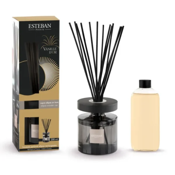 ESTEBAN Diffuseurs De Parfum D'Intérieur<Bouquet parfumé Ellipse Vanille d'Or,