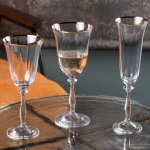 Crystal BOHEMIA Verres Apéritif | Verres À Cocktail<Coffret 6 flûtes Angela filet Or,