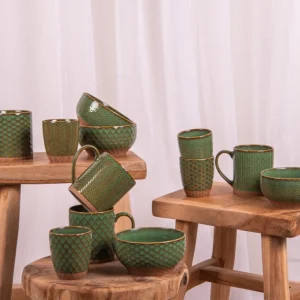 Table Passion Bols, Mugs Et Tasses<Coffret 4 gobelets 20cl Jaspe Vert,