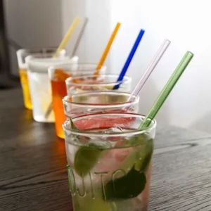 WD Lifestyle Verres À Cocktail<Coffret 6 pailles en verre Acapulco,