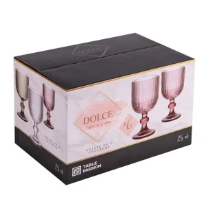 Table Passion Verres À Vin<Coffret 6 verres 25 cl Dolce Rose,