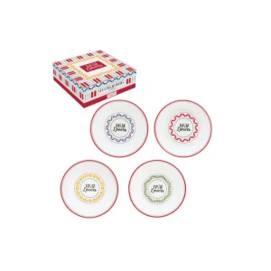 Easy life Les Assiettes De Présentation<Coffret de 4 assiettes à pâtes Pasta Lovers,