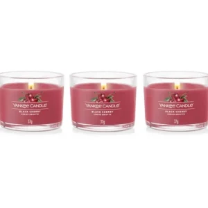 Yankee Candle Bougies Parfumées<Coffret de 3 Bougies Votives Parfumées Cerise Griotte,