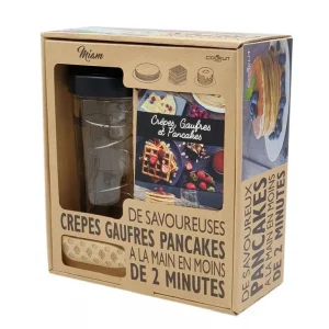 COOKUT Fouets<Coffret Shaker à crêpes, pancakes et gaufres Miam,