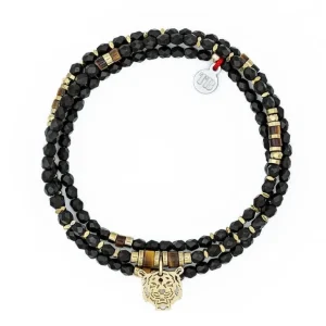 Têtes Blondes Les Bijoux<Collier et Bracelet 3 tours Rocky Brun,