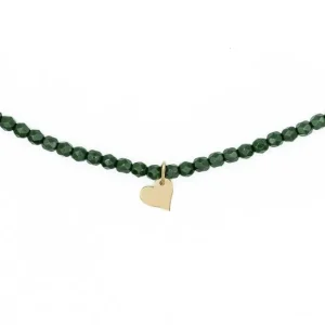 Têtes Blondes Les Bijoux<Collier et Bracelet 3 tours Coeur Gold Vert Forêt,