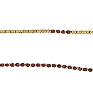 Têtes Blondes Les Bijoux<Collier et Bracelet 6 tours Caroline Rouge Cerise,