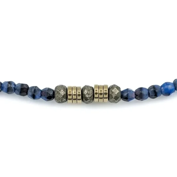 Têtes Blondes Les Bijoux<Collier et Bracelet 6 tours Gabrielle Denim Marbré,