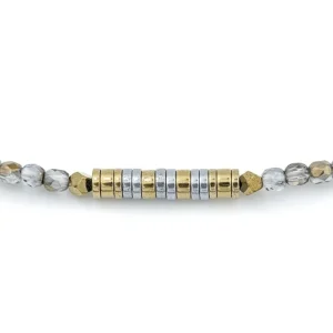 Têtes Blondes Les Bijoux<Collier et Bracelet 6 tours Lizbeth Cristal,