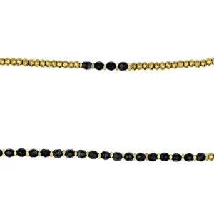 Têtes Blondes Les Bijoux<Collier et Bracelet 6 tours Caroline Gold Noir,