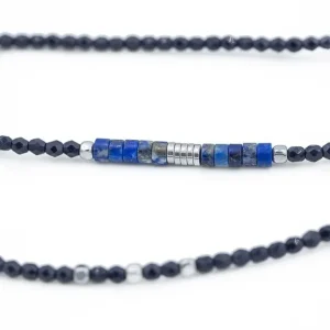 Têtes Blondes Les Bijoux<Collier et Bracelet 6 tours Nadège Bleu Navy,