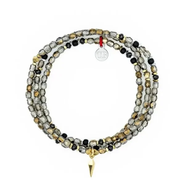 Têtes Blondes Les Bijoux<Collier et Bracelet 3 tours Spike Gold Quantic,