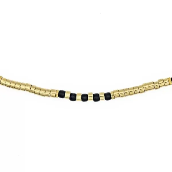 Têtes Blondes Les Bijoux<Collier et Bracelet 3 tours Toni Hématite Gold,