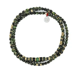 Têtes Blondes Les Bijoux<Collier et Bracelet 3 tours Dundee Jaspe Kambala,