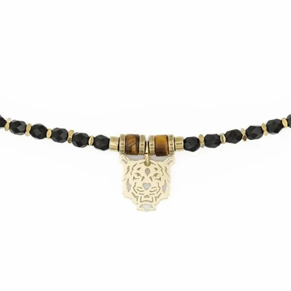 Têtes Blondes Les Bijoux<Collier et Bracelet 3 tours Rocky Brun,