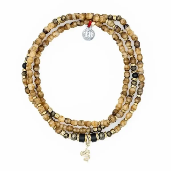 Têtes Blondes Les Bijoux<Collier et Bracelet 3 tours Ana Caramel,