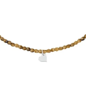 Têtes Blondes Les Bijoux<Collier et Bracelet 3 tours Coeur Silver Caramel,