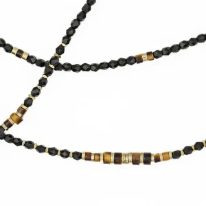 Têtes Blondes Les Bijoux<Collier et Bracelet 6 tours Léopard Brun,