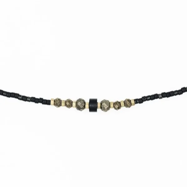 Têtes Blondes Les Bijoux<Collier et Bracelet 3 tours Black Panther Slim,