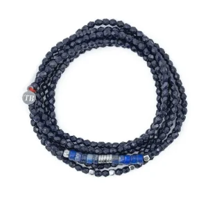 Têtes Blondes Les Bijoux<Collier et Bracelet 6 tours Nadège Bleu Navy,