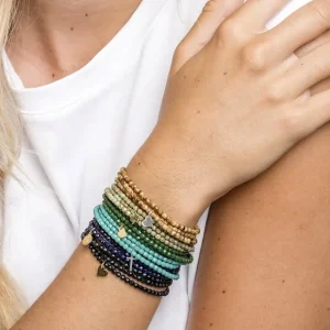 Têtes Blondes Les Bijoux<Collier et Bracelet 3 tours Madone Bleu Navy,