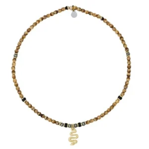 Têtes Blondes Les Bijoux<Collier ras du cou Kaa Caramel,