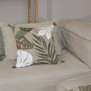 Sud Etoffe Coussins Et Rideaux<Coussin Ombrage Oil Green,