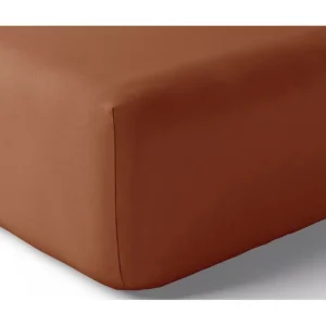 Anne de Solène Draps Plats Et Draps Housse<Drap Housse Percale Vexin Terracotta,