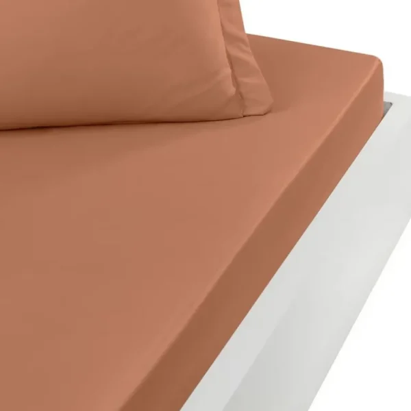 SENSEI Draps Plats Et Draps Housse<Drap Housse Soft Percale Brique,