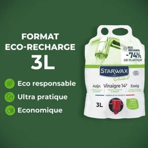 STARWAX Écologiques | Cuisine<Eco recharge Vinaigre 14° Soluvert,