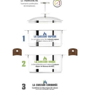 CRISTEL Cuit Vapeur | Amovible<Ensemble Cuit-vapeur avec thermomètre Biome,