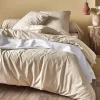 Sylvie Thiriez Housses De Couette, Parures<Housse de couette Percale Beige Épeautre,