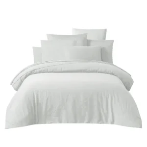 HAOMY TEXTILE Housses De Couette, Parures<Housse de couette Taloa Blanc, Haomy