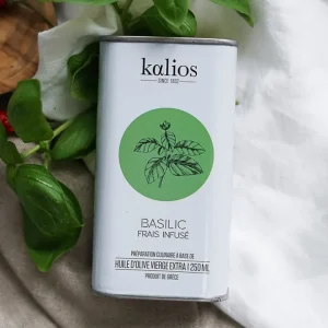 Kalios Huile & Vinaigre<Huile d'Olive Infusée au Basilic,